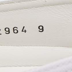 Prada White Nylon Logo Slip On Sneakers Size 43