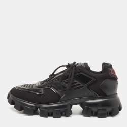 Prada Black Fabric and Rubber Cloudbust Sneakers Size 44