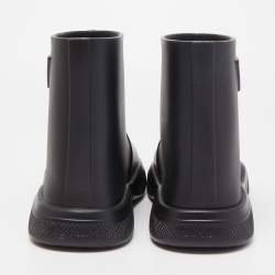 Prada Black Rubber Rain Boots Size 42