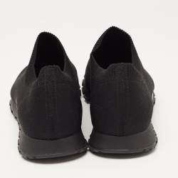 Prada Black Knit Fabric Slip On Sneakers Size 42