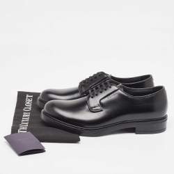 Prada Black Leather Lace Up Derby Size 40