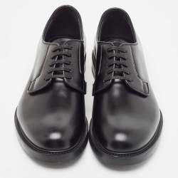 Prada Black Leather Lace Up Derby Size 40