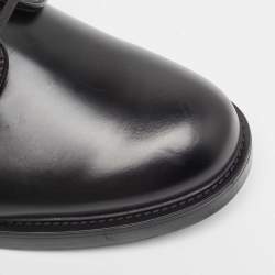 Prada Black Leather Lace Up Derby Size 40