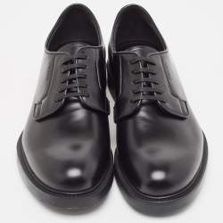 Prada Black Leather Lace Up Oxfords Size 40