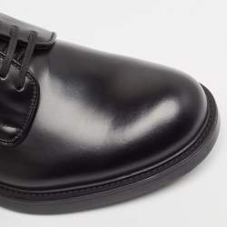 Prada Black Leather Lace Up Oxfords Size 40