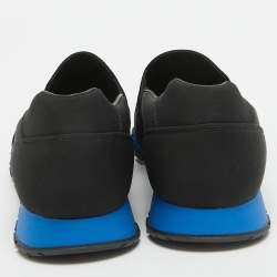 Prada Black Canvas Slip On Sneakers Size 43