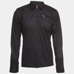 Prada Sport Black Cotton Blend Zipper Jacket L