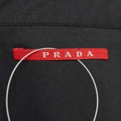 Prada Sport Black Cotton Blend Zipper Jacket L