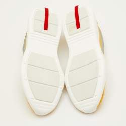 مملوكة مسبقًا حذاء رياضي برادا سبورتس أمريكاز كاب شبكة وجلد رصاصي/أسود عق منخفض مقاس 40