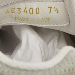 مملوكة مسبقًا حذاء رياضي برادا سبورتس أمريكاز كاب شبكة وجلد رصاصي/أسود عق منخفض مقاس 40