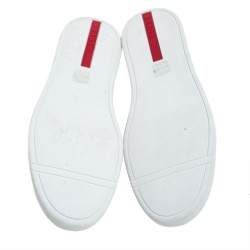 Pre Owned Prada Sport Blue/Black Suede Leather Slip On Sneakers Size 41