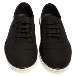 Pre Owned Prada Black Nylon And Rubber Low Top Sneakers Size 40