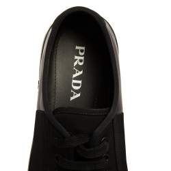 Pre Owned Prada Black Nylon And Rubber Low Top Sneakers Size 40