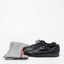 Pre Owned Prada Sport Navy Blue Leather Low-Top Sneakers Size 46