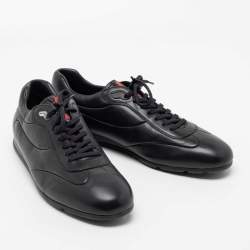 Pre Owned Prada Sport Navy Blue Leather Low-Top Sneakers Size 46