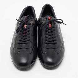 Pre Owned Prada Sport Navy Blue Leather Low-Top Sneakers Size 46