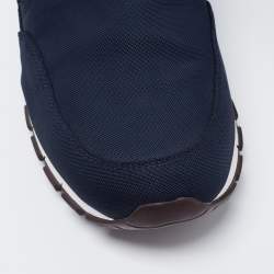 Pre Owned Prada Sport Navy Blue Fabric Slip On Sneakers Size 42.5 
