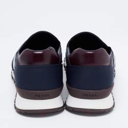 Pre Owned Prada Sport Navy Blue Fabric Slip On Sneakers Size 42.5 