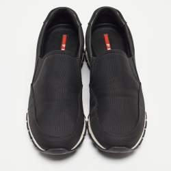 Pre Owned Prada Sport Black Nylon Slip On Sneakers Size 43