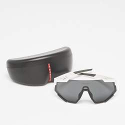 Prada Sport Black/White SPS 04W Shield Sunglasses
