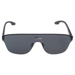 Prada Black Acetate SPS 57T Mirror Sunglasses