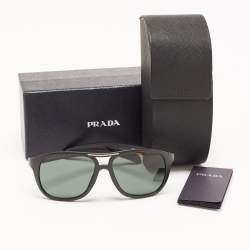 Prada Sport Black SPS 061 Aviator Sunglasses