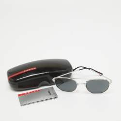 Prada Sport Black/Silver SPS 565 Square Sunglasses
