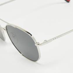 Prada Sport Black/Silver SPS 565 Square Sunglasses