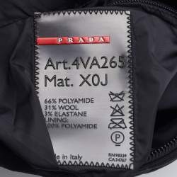 Pre Owned Prada Sport Black Fabric Saddle Crossbody Bag
