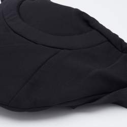 Pre Owned Prada Sport Black Fabric Saddle Crossbody Bag