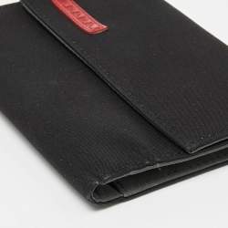 Pre Owned Prada Sport Black Nylon Trifold Wallet