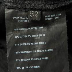 Prada Black Corduroy Regular Fit Pants XL