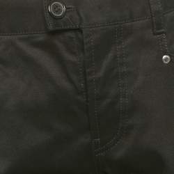 Pre Owned Prada Sport Black Gabardine Cotton Wide Leg Trousers S