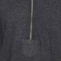 Prada Sport Dark Grey Wool Zip Up Jumper L