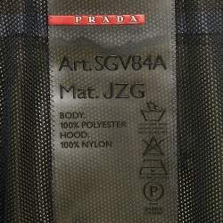Prada Sport Black Synthetic High Neck  Zip-Up Jacket L