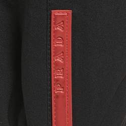 Prada Sport Black Synthetic High Neck  Zip-Up Jacket L