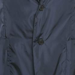 Prada Sport Navy Blue Re-Nylon Single Breasted Blazer L