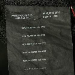 Pre Owned سترة برادا سبورت بدون أكمام سوداء بسحاب مقاس كبير - لارج