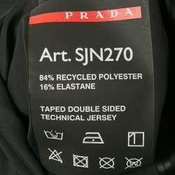 مملوكة مسبقًا Prada Sport Black Double Jersey Hoodie XL