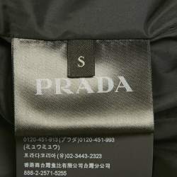 Pre Owned Prada Black Nylon Down Puffer Jacket S