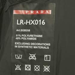 Pre Owned Prada Black Nylon Down Puffer Jacket S