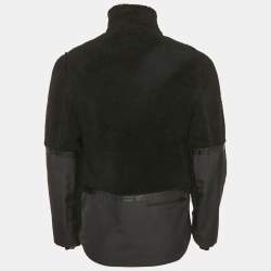 مملوكة مسبقًا معطف برادا سبورت صوف تقني معاد تدويره أسود مقاس صغير