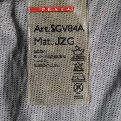 Prada Sport Navy Blue Synthetic Zip Front Jacket L
