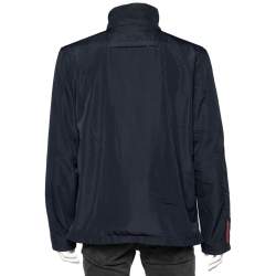 Prada Sport Navy Blue Synthetic Zip Front Jacket L