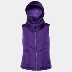 Prada Sport Purple Synthetic Hooded Sleeveless Gilet XS