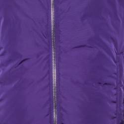 Prada Sport Purple Synthetic Hooded Sleeveless Gilet XS