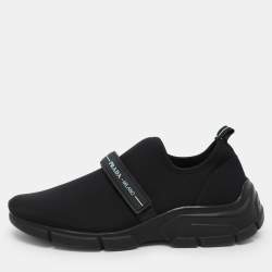 Prada Sport Navy Blue Neoprene Velcro Slip On Sneakers Size 38