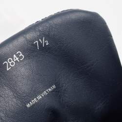 Pre Owned Prada Sport Blue Leather High Top Sneakers Size 41.5