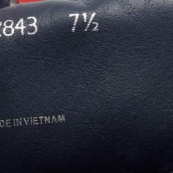 Pre Owned Prada Sport Blue Leather High Top Sneakers Size 41.5