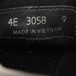 Prada Sport Black Canvas and Leather Low Top Sneakers Size 43